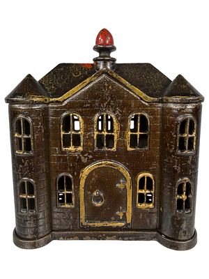 Villa aka Prison - Cast Iron Bank. By Kyser &amp; Rex Company. Philadelphia - 1890 - 5 3/4" 