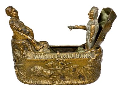 World's Fair Bank. By the J. &amp; E. Stevens Company. Cromwell, Ct. - Circa Mid 1890's. The 