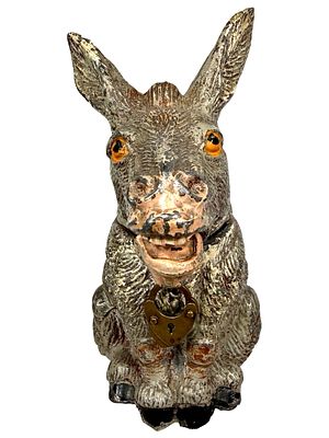Donkey Spring Jaw Bank. Light Gray Color Variant. Germany - Circa Mid 1920's. Coins deposited 