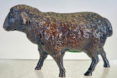 Lamb Cast Iron Bank. Grey Iron Mfg. Co. - Pennsylvania 1928 - 5 1/4"L - Mike Henry Collection 