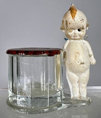 Kewpie Candy Container and Bank. George Borgfeldt and Co. - N.Y. City - 1920's - 3" T Condition: 