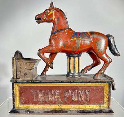 Trick Pony Bank. Shepard Hardware Co. - Buffalo, NY. 1880's - 8"L Condition: Fine - needs a cleaning