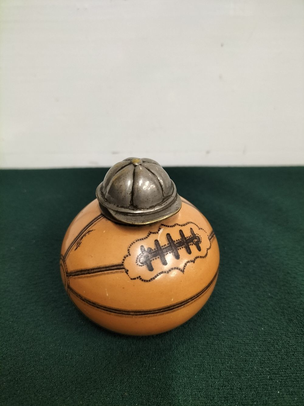 Lot 58 – Antique Rare Rugby Ball Ink Well