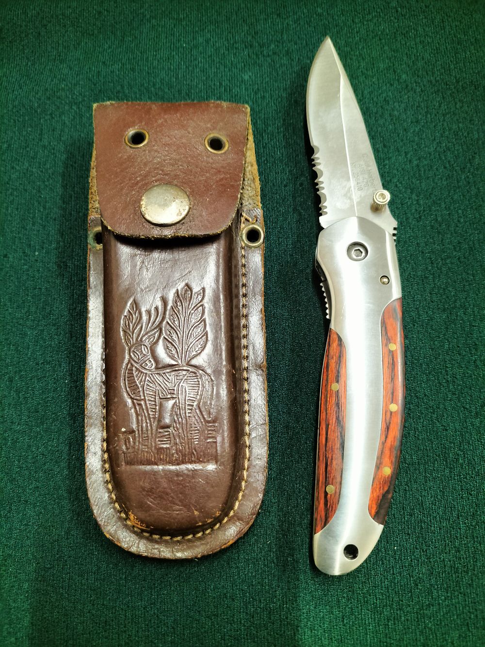 Lot 199 – C. Jul. Herbertz Liner Lock Folding Knife, Wood Scales