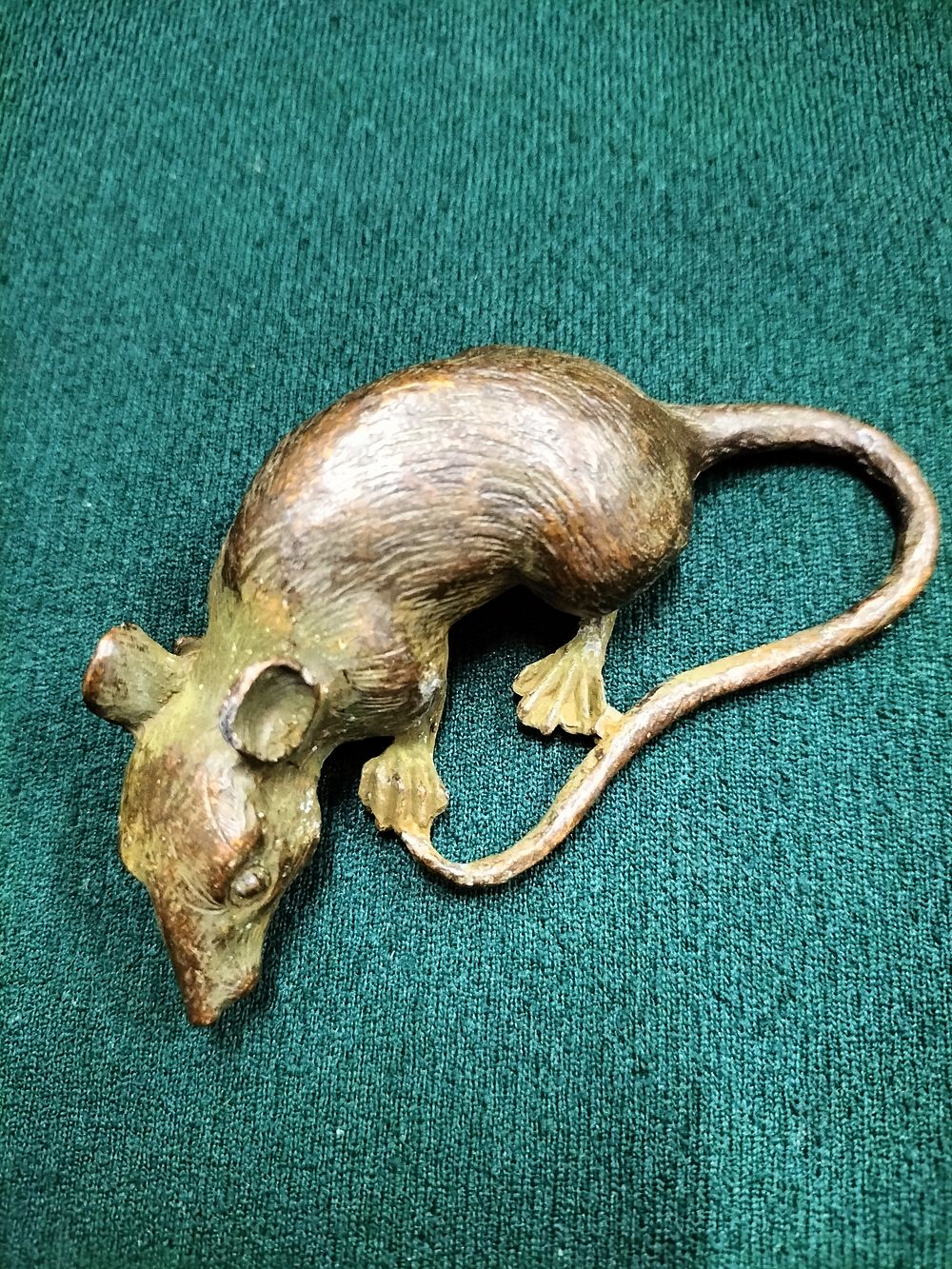 Lot 210 – Bronze, Miniature Rat Okimono, Meiji Style