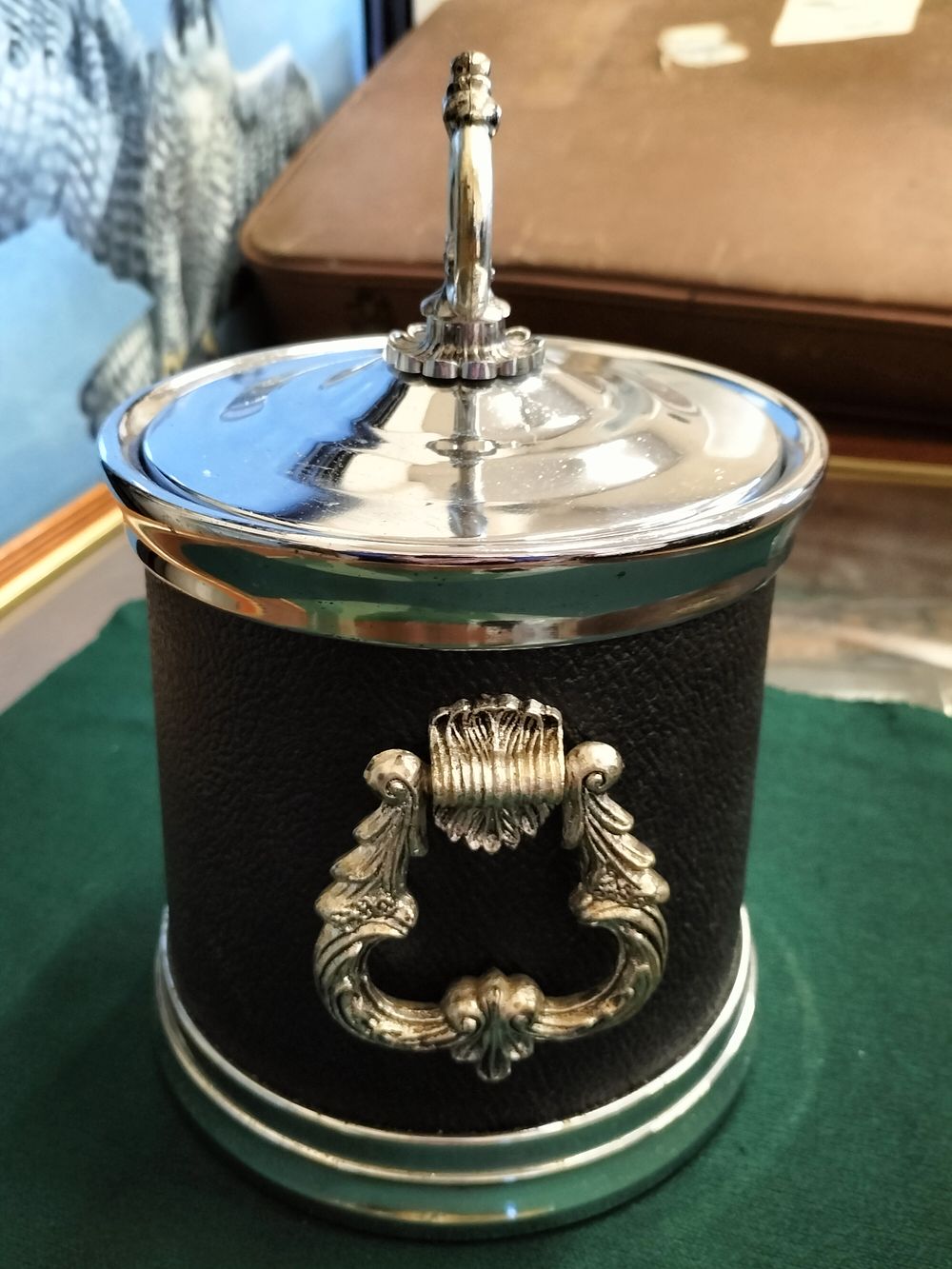 Lot 157 – Vintage Mid Century Black and Silver Toned Ice Bucket