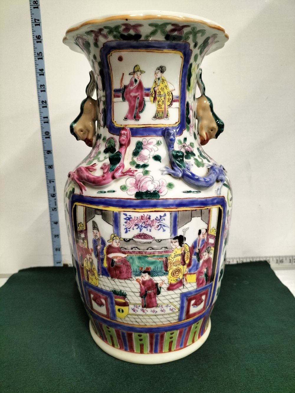 Lot 217 – Chinese Famille Rose Canton Medallion Porcelain Vase