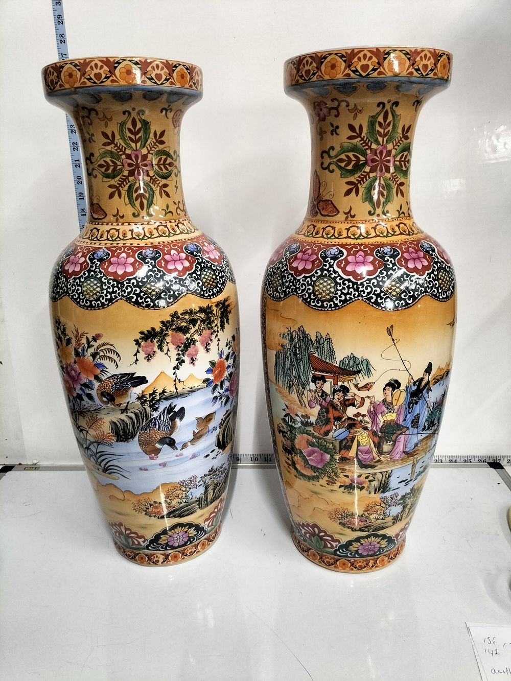 Lot 248 – A Pair of Large Royal Satsuma Style Ceramic Vases