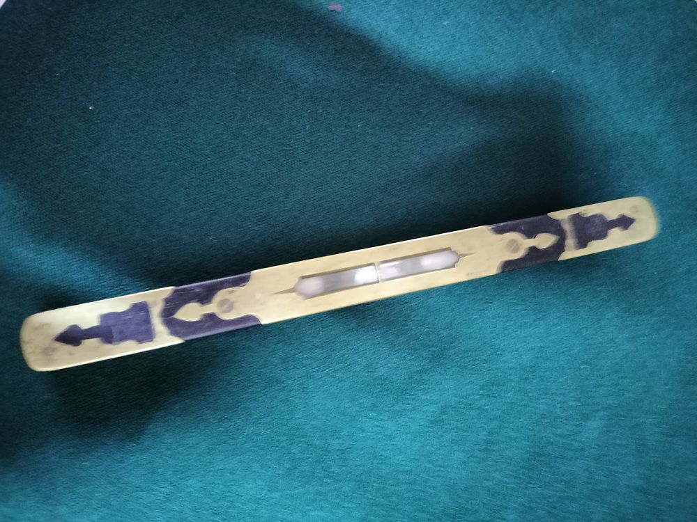 Lot 160 – A Victorian Marples and Sons Brass-Mounted Ebony Spirit Level