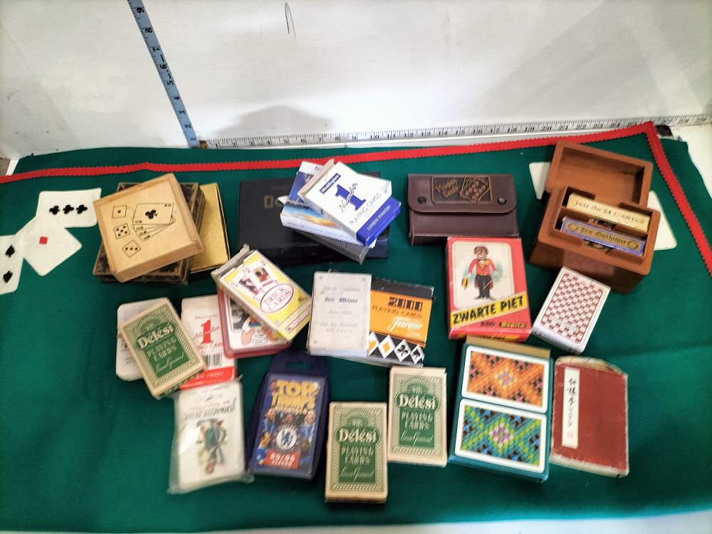 Lot 185 – A Collection of Vintage and Modern Playing Cards, Card Games, and Accessories