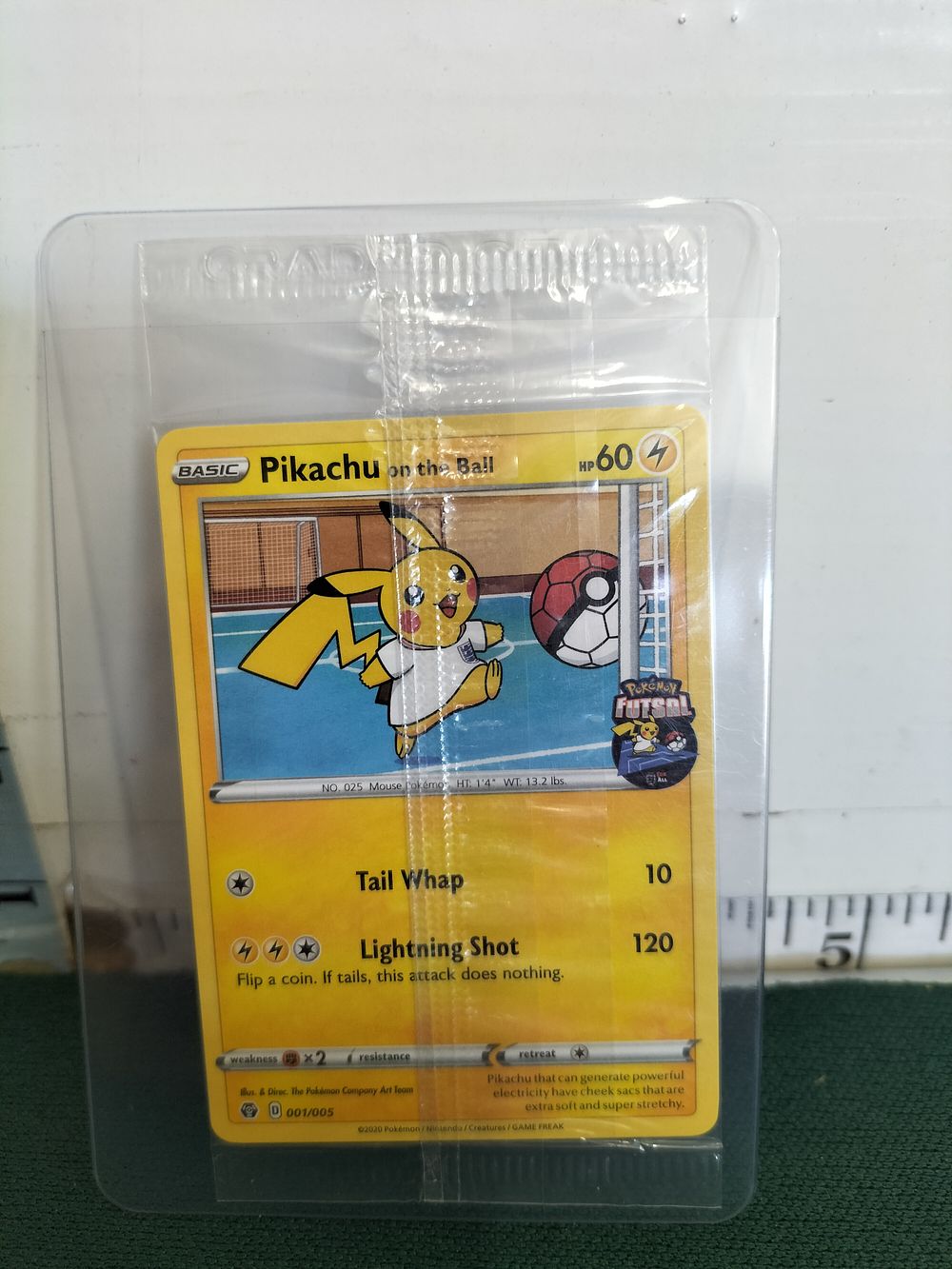 Lot 273 – Pokémon TCG Pikachu on the Ball 001/005 Futsal Promo Factory Sealed
