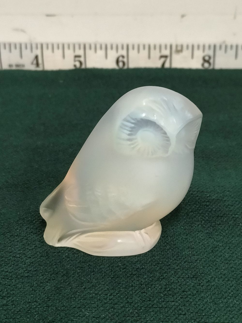 Lot 276 – Lalique Opalescent Glass Owl Figurine