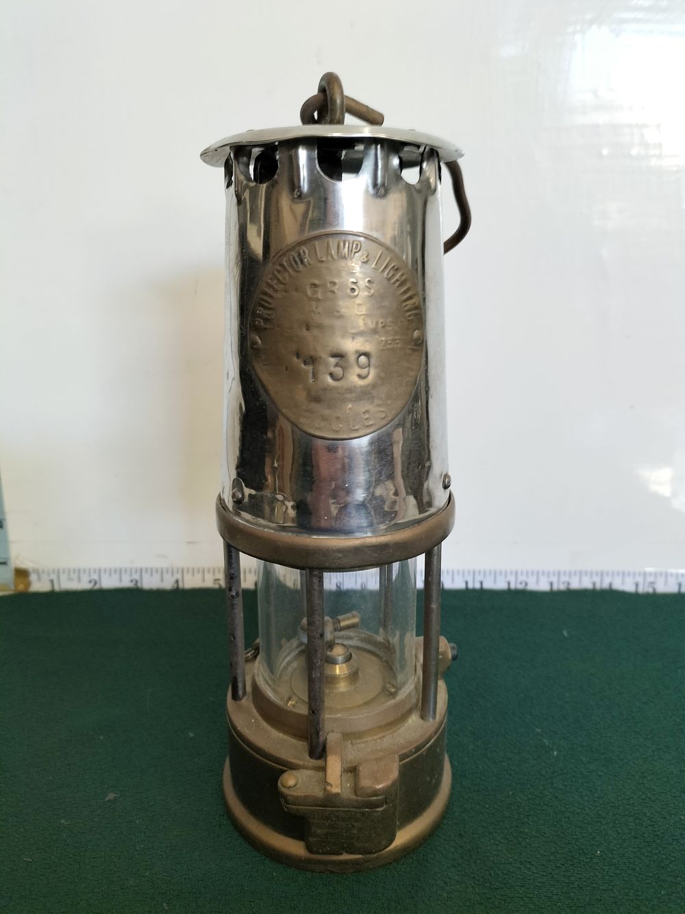 Lot 109 – Vintage Miners Safety Lamp. From The Protector Lamp and Mining Company Complete