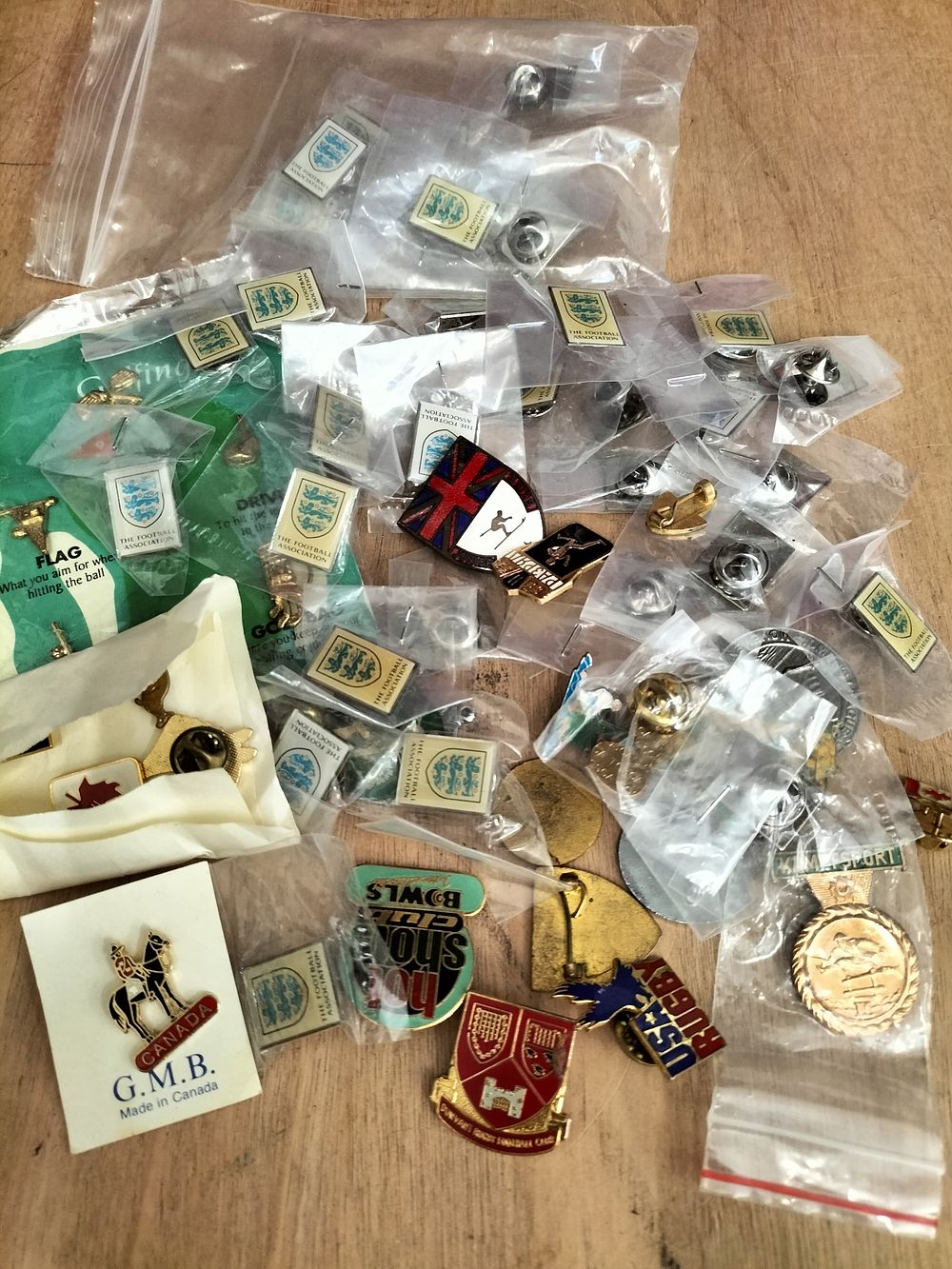 Lot 169 – A Collection of Enamel and Metal Lapel Pins and Sporting Badges including English Football Association Examples