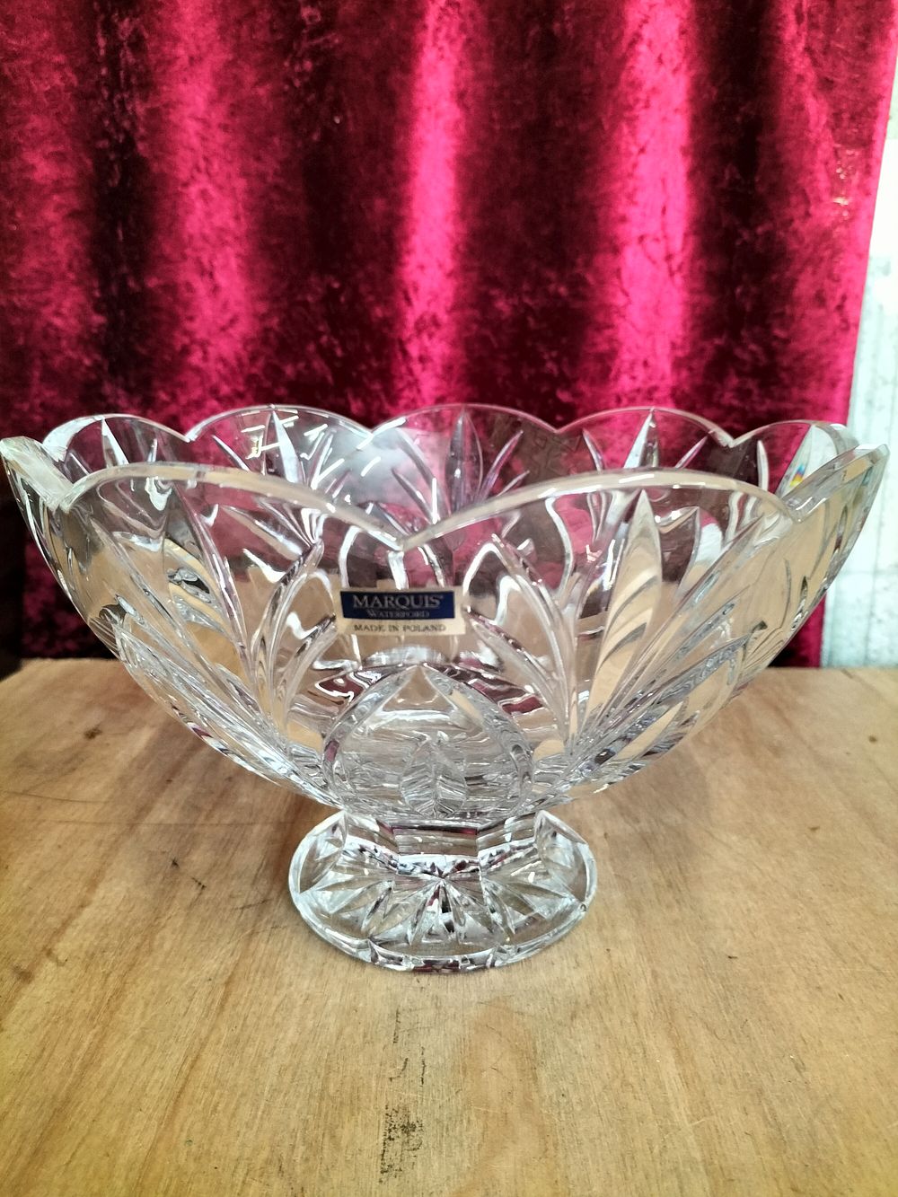 Lot 189 – Marquis by Waterford Canterbury Pattern Footed Crystal Bowl