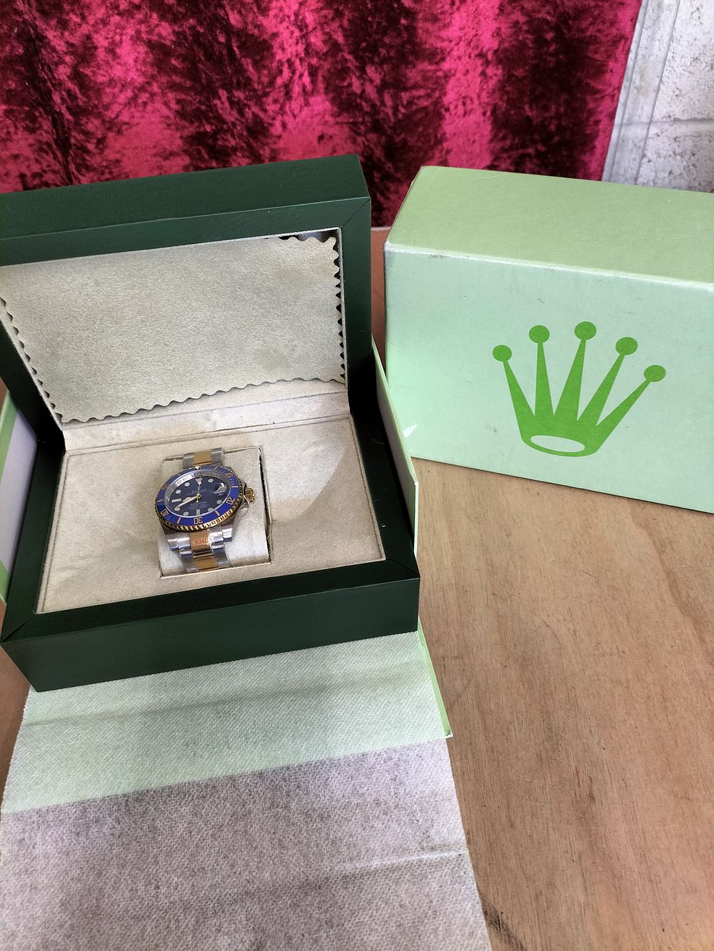 Lot 196 – Rolex Super clone Submariner Date Bluesy Two-Tone Wristwatch