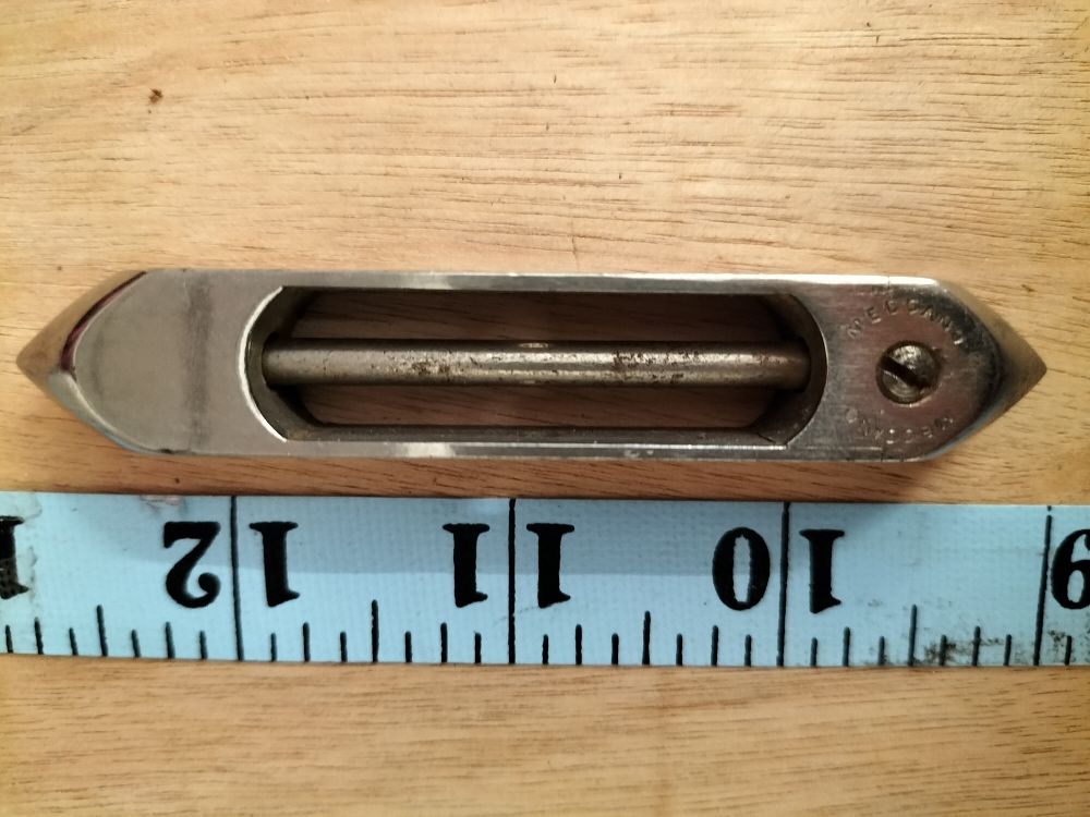 Lot 206 – Meccano Nickel-Plated Steel Weaving Loom Shuttle