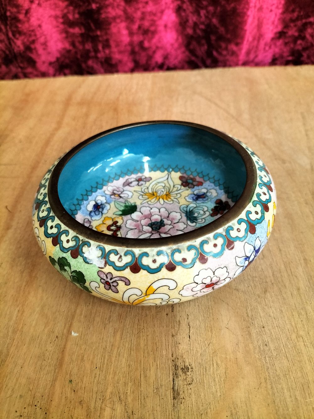 Lot 213 – A Chinese Cloisonné Enamel Floral Bowl, 20th Century