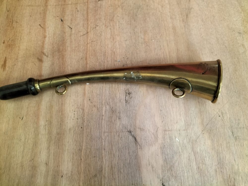 Lot 214 – Antique French Brass Signal Horn by Tournier, Paris