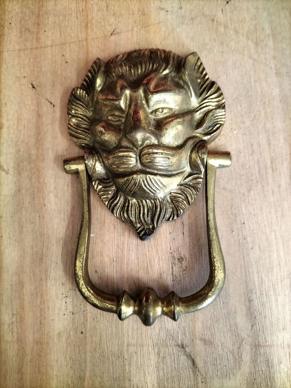 Lot 215 – Cast Brass Lion Mask Door Knocker in the Style of the Late 19th Century