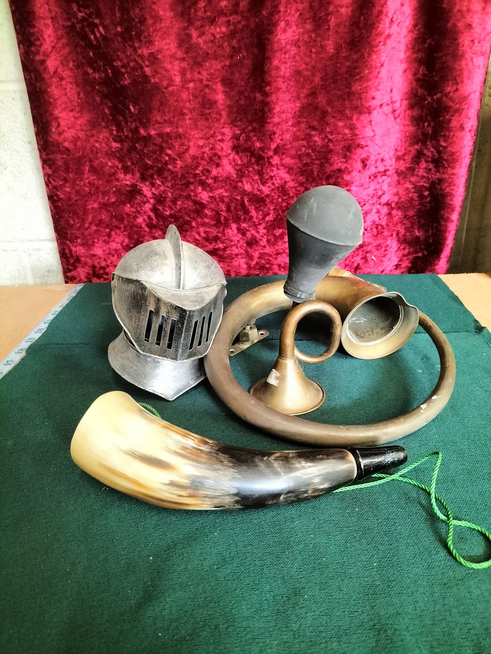 Lot 153 – An Assortment of Four Decorative Metalware and Natural Horn Collectibles