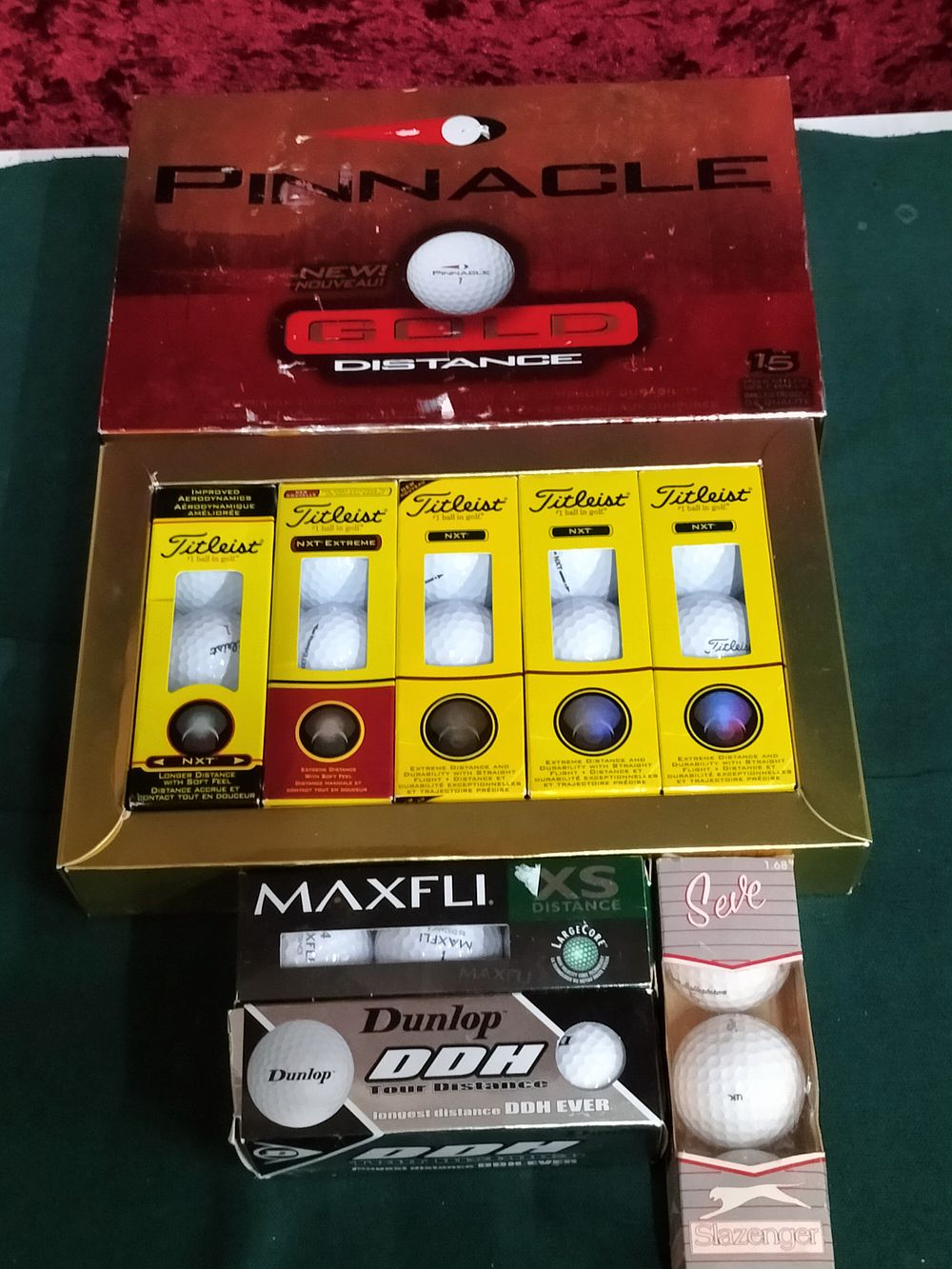 Lot 157 – A Collection of Golf Balls including Titleist, Slazenger, Dunlop and Maxfli