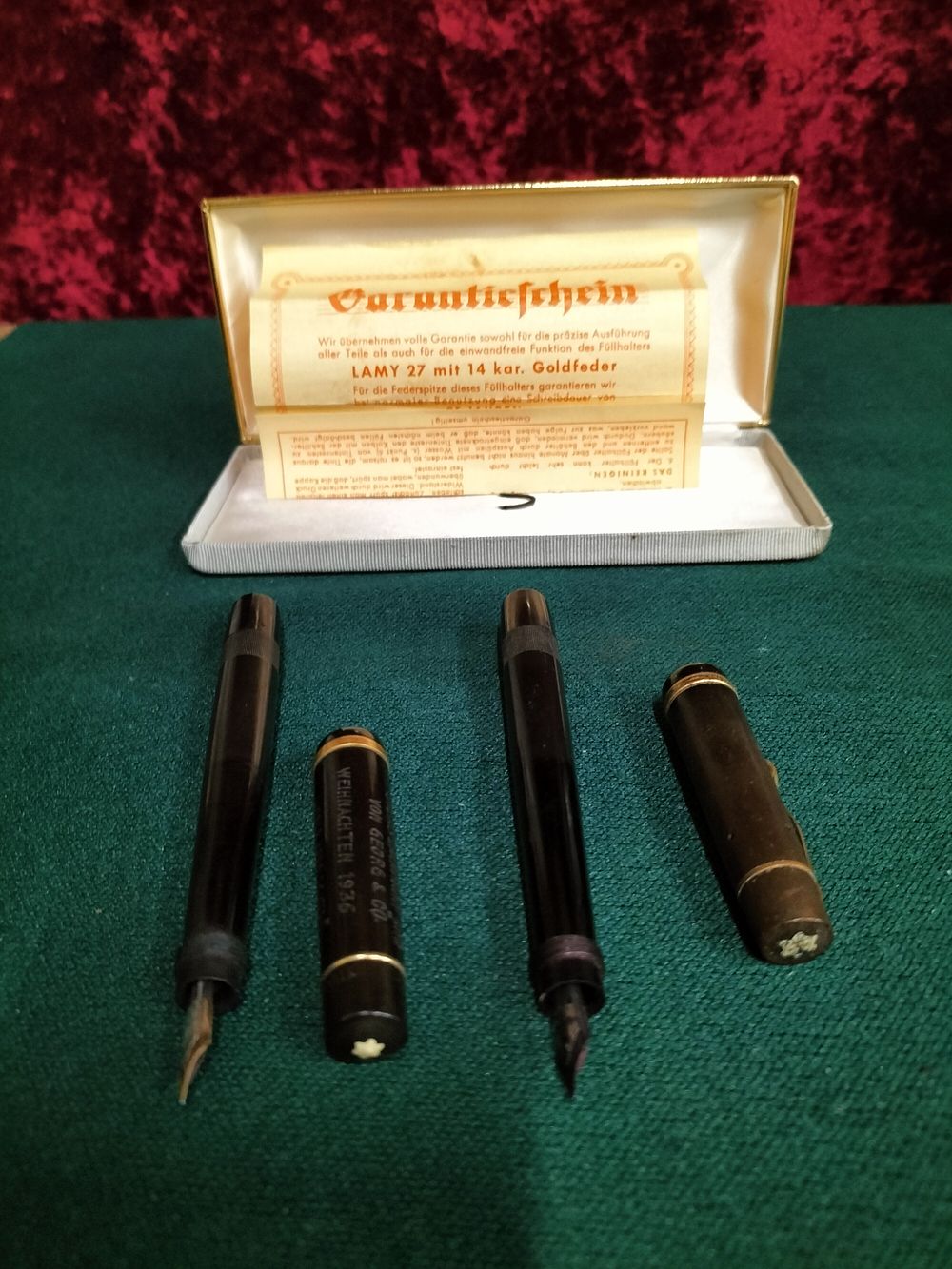 Lot 172 – A Pair of Vintage German Montblanc Black Fountain Pens