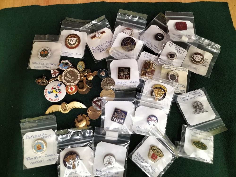 Lot 202 – A Collection of British Trade Union Transport and Association Enamel Badges