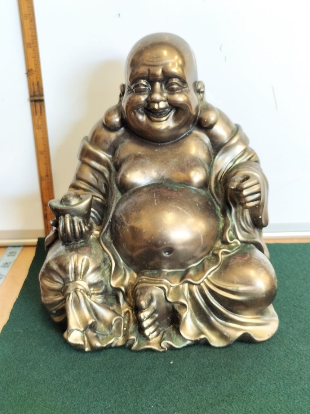 Lot 183 – A Large Cast Brass Figure of Budai