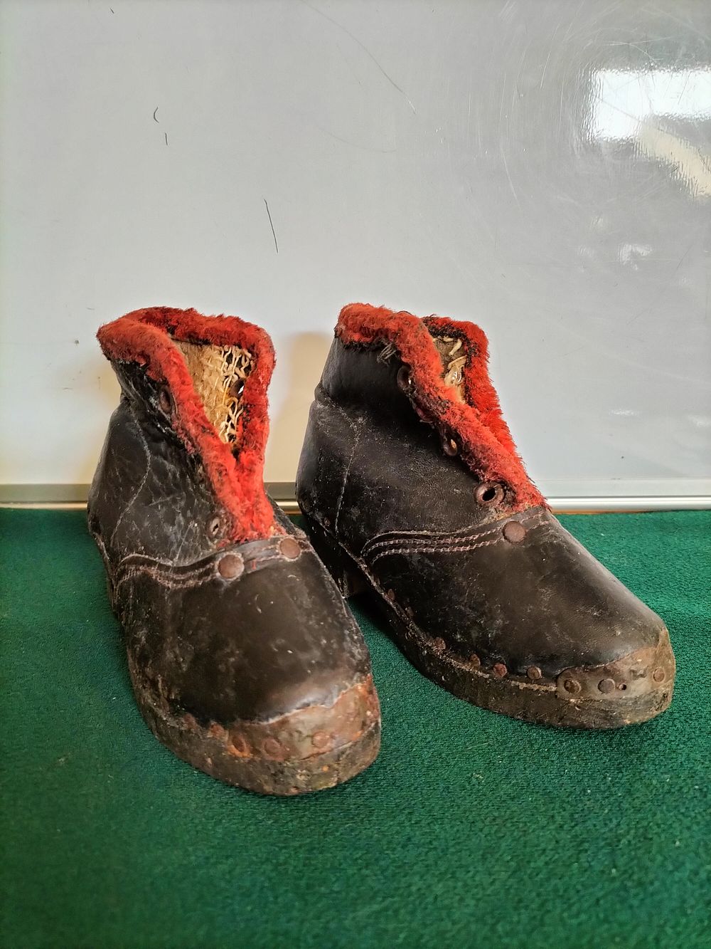 Lot 196 – A Pair of Antique Children’s Wooden-Soled Leather Clogs