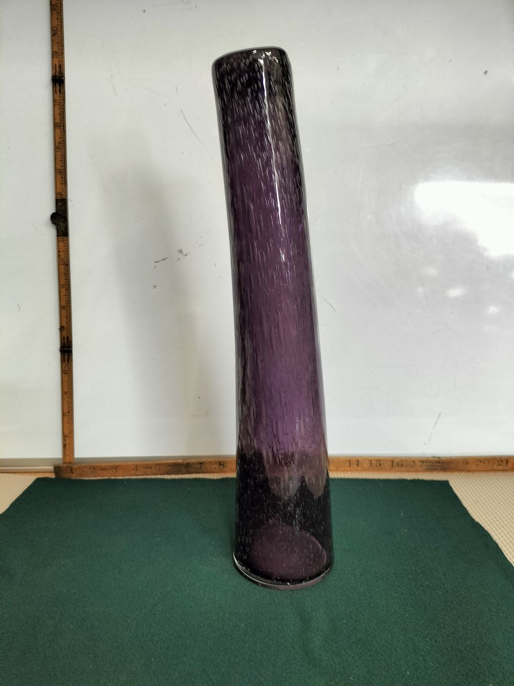 Lot 154 – Large Mid Century Modern Amethyst Pulegoso Glass Tusk Vase