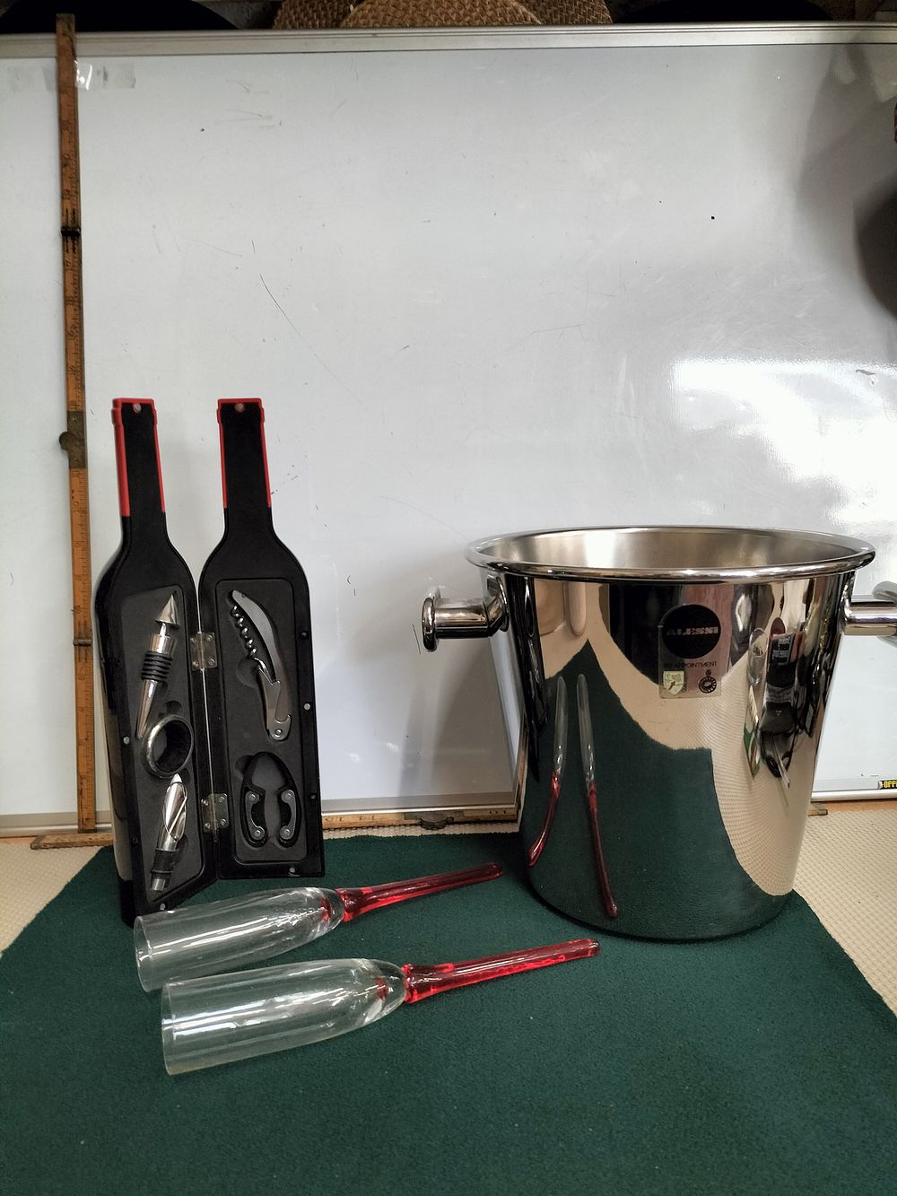 Lot 165 – A Collection of Contemporary Barware and Wine Accessories including an Alessi Ice Bucket