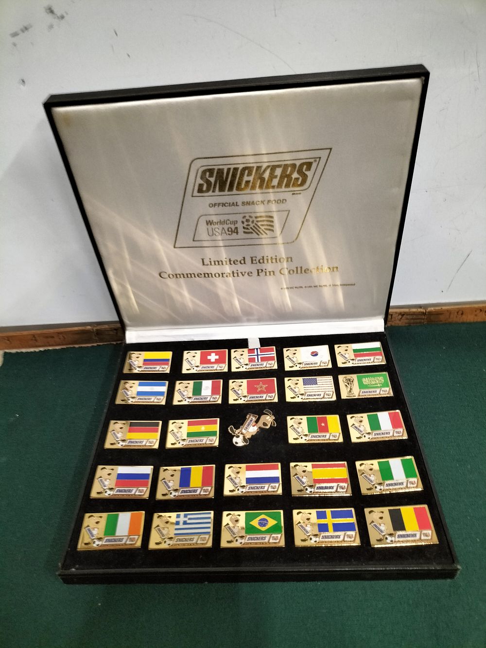 Lot 184 – A Collection of Snickers Limited Edition 1994 FIFA World Cup USA Commemorative Pins