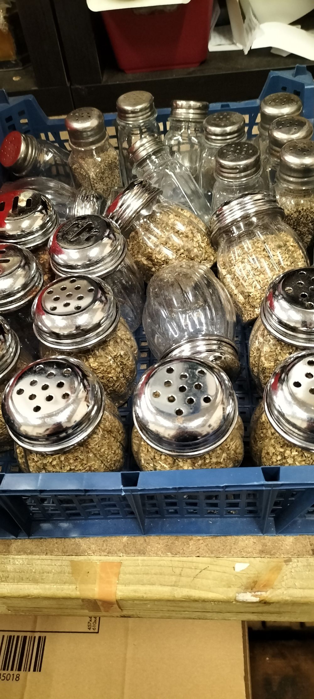 Lot 183 – An Assortment of Commercial Glass Cheese and Spice Shakers