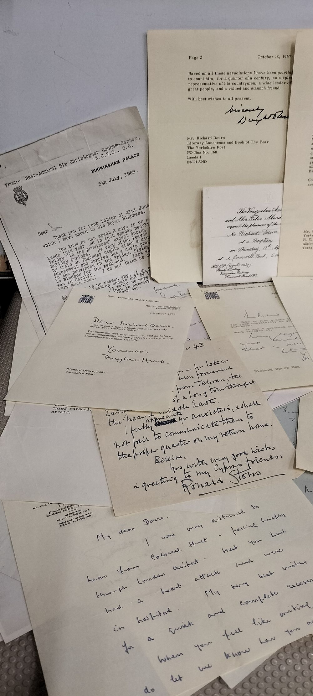 Lot 197 – Eisenhower, Dwight D. et al. Letters and Ephemera to Richard Douro. 1967-1980. (Signed)
