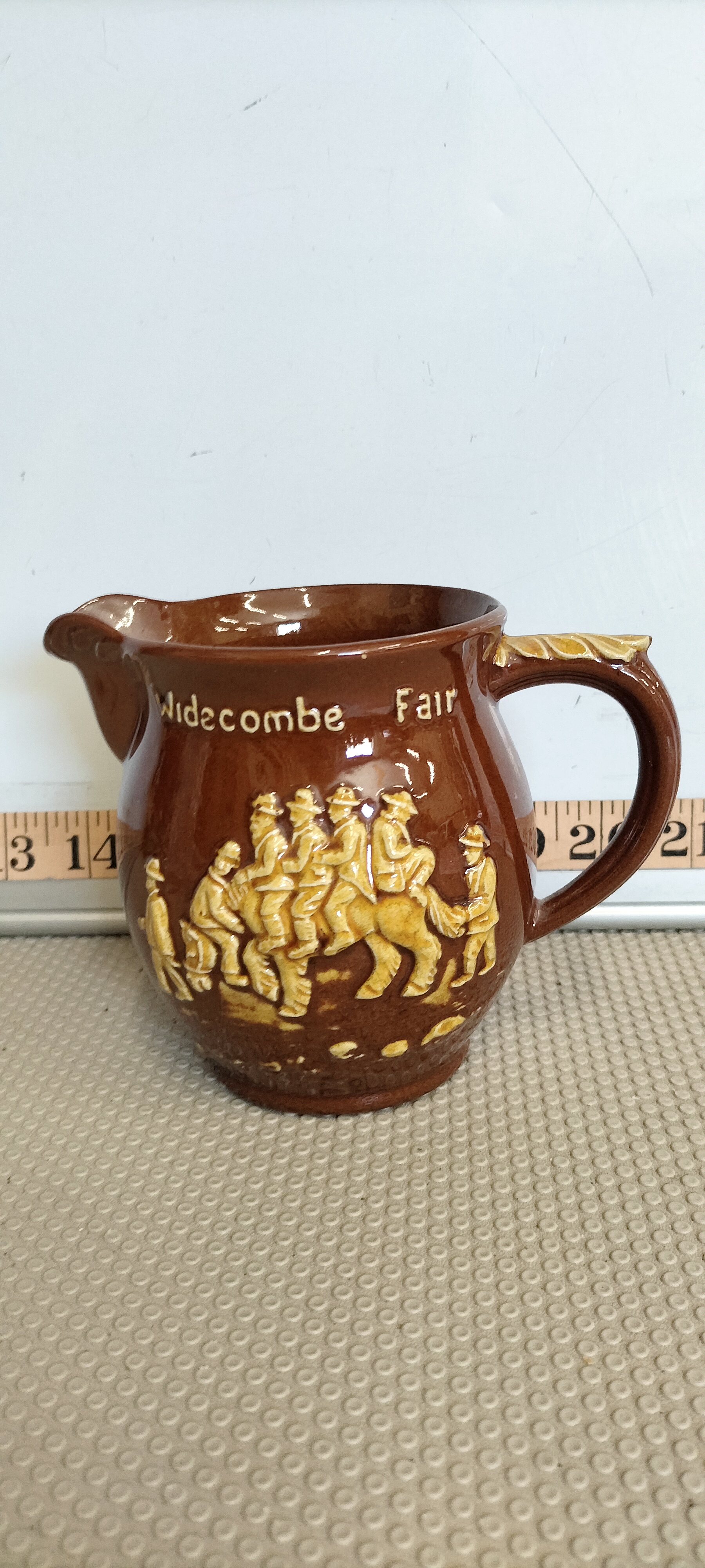 Dartmouth Pottery Widecombe Fair Relief-Moulded Earthenware Jug
