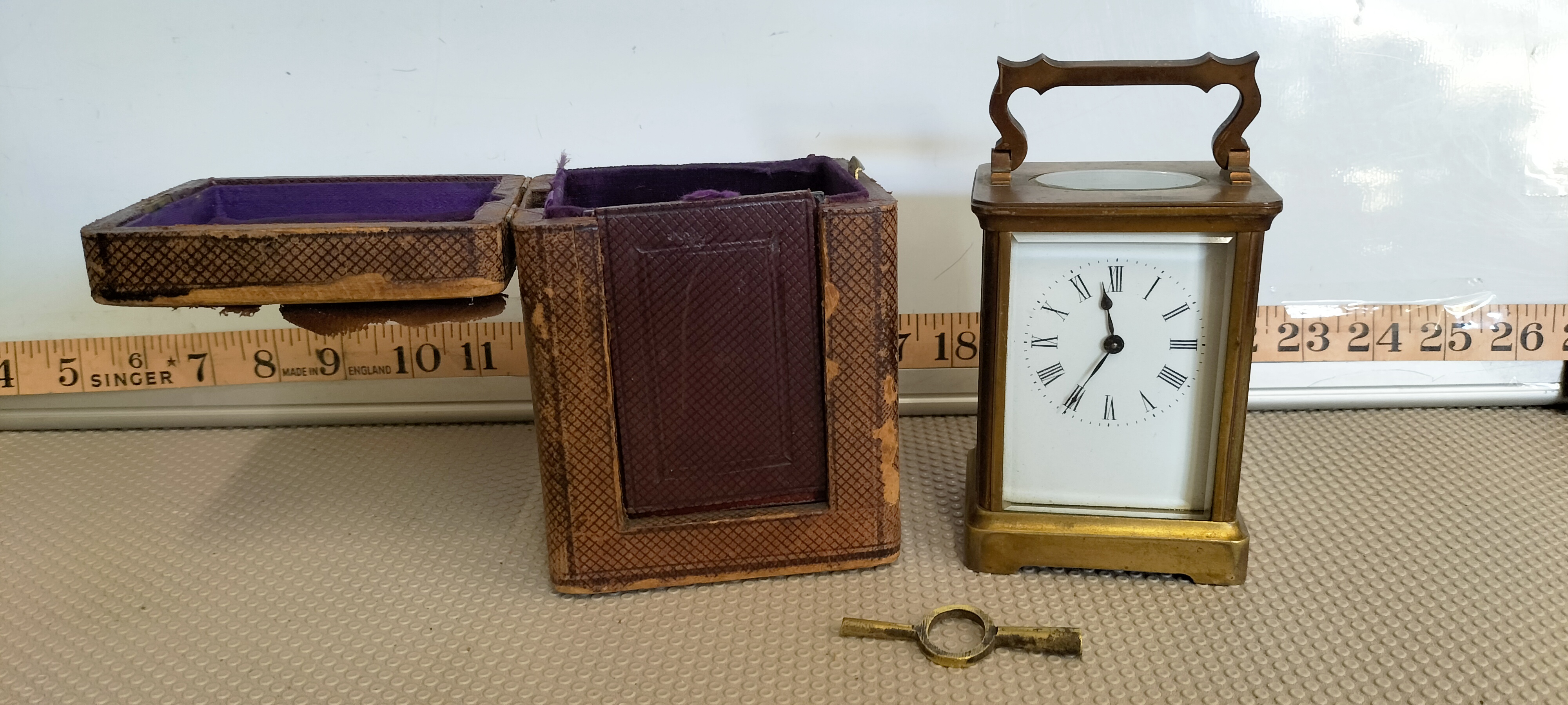 A Late 19th Century French Brass Carriage Clock by Richard and Co