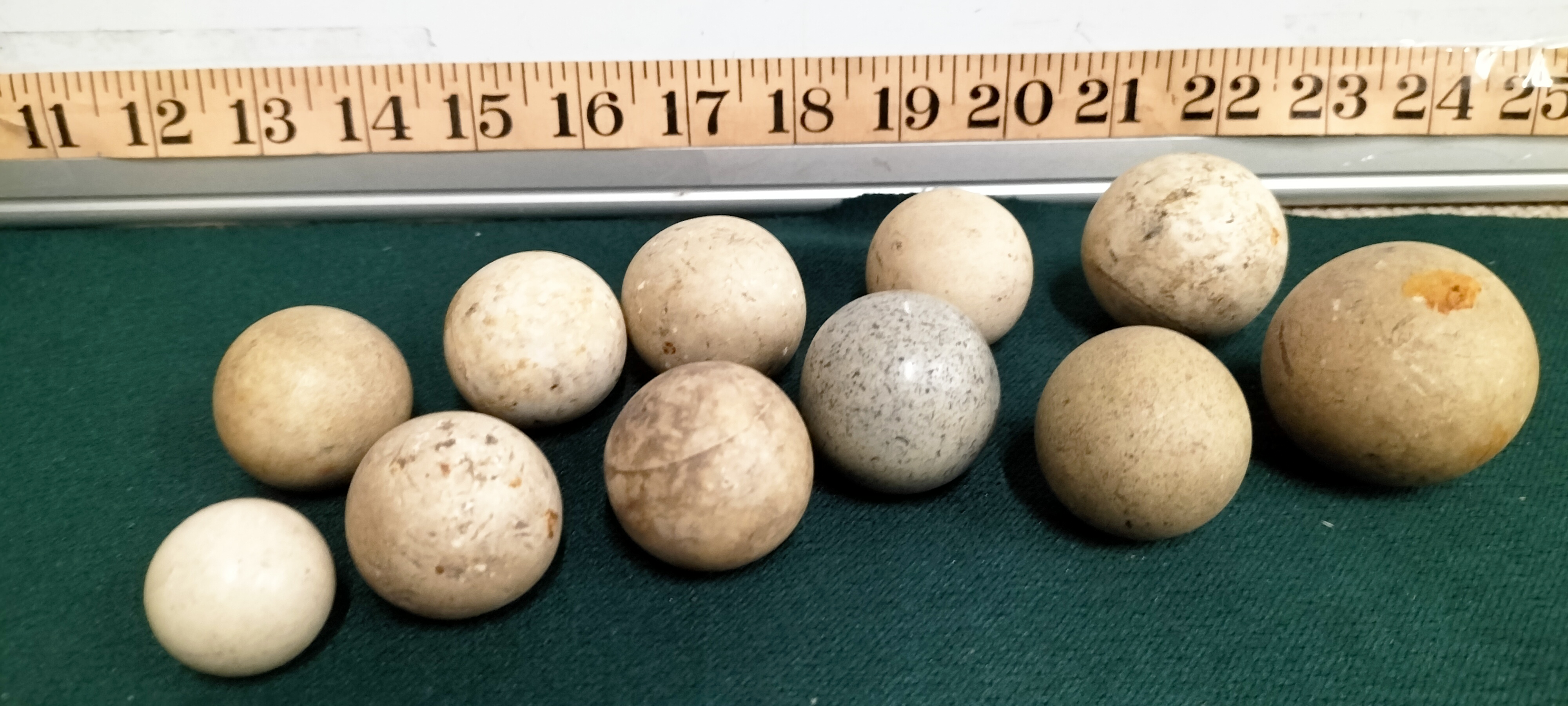 Collection of Eleven Antique Gaming Balls