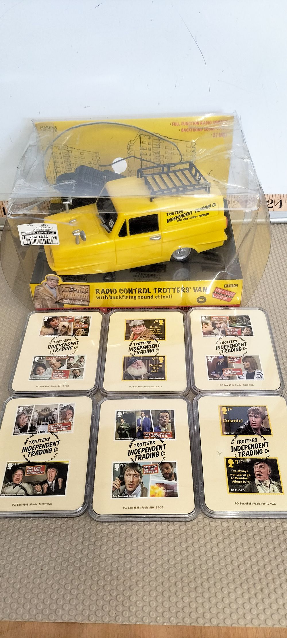 Lot 170 – A Collection of Only Fools and Horses Memorabilia Including a Marks and Spencer Radio Control Trotters Van and Royal Mail Stamp Presentation Cards