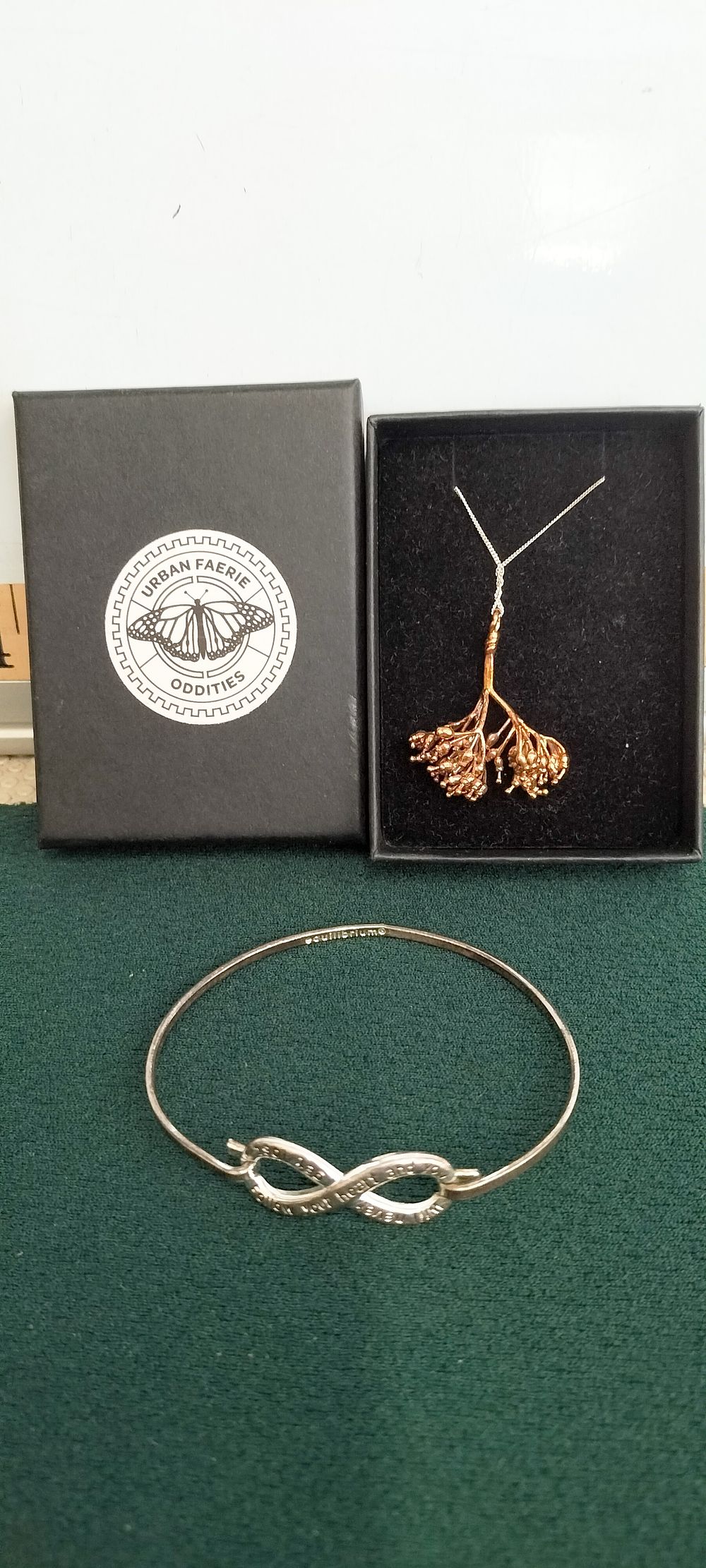 Lot 194 – Two Pieces of Contemporary Jewellery Including an Urban Faerie Oddities Necklace and Equilibrium Bangle