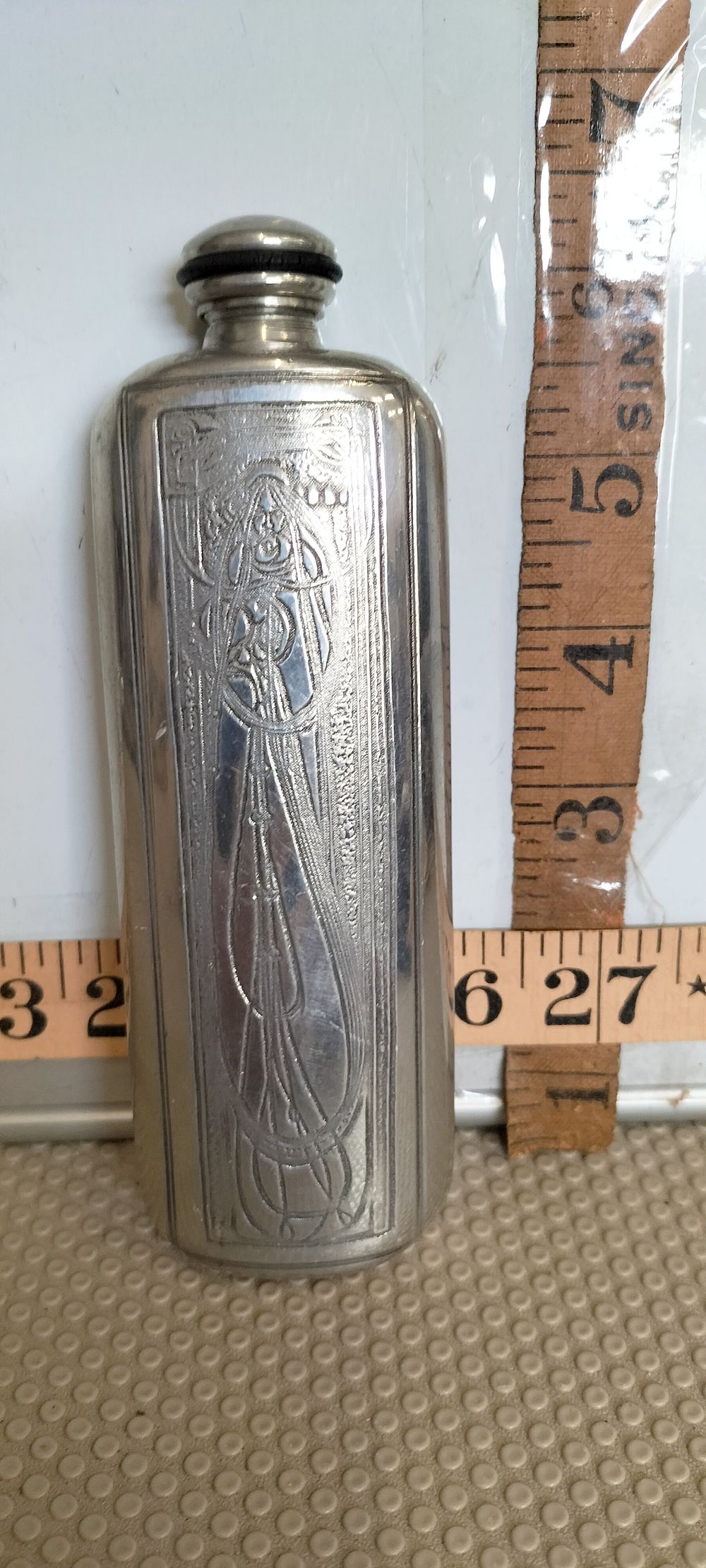 Lot 163 – Charles Rennie Mackintosh Branded Pewter Hip Flask