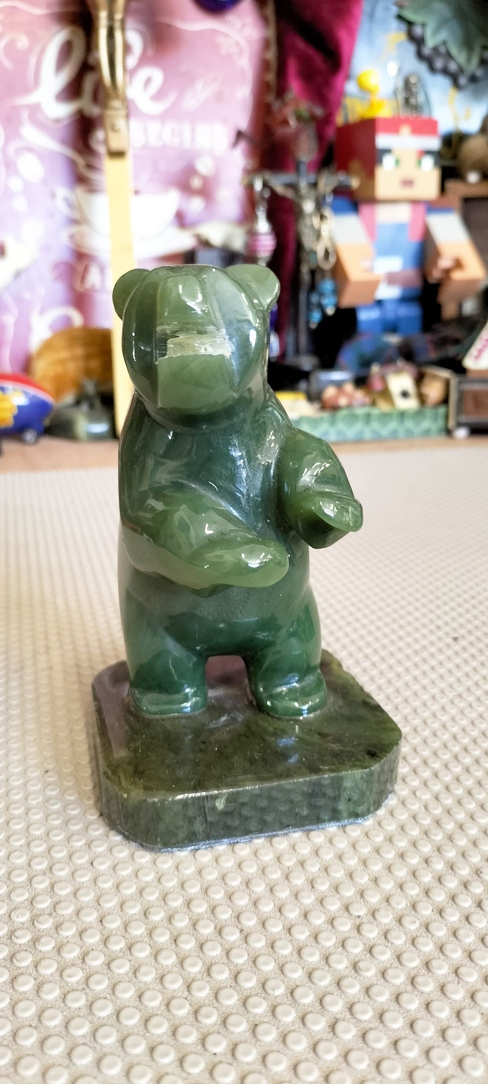 Lot 197 – A Carved Nephrite Jade Figurine of a Standing Bear