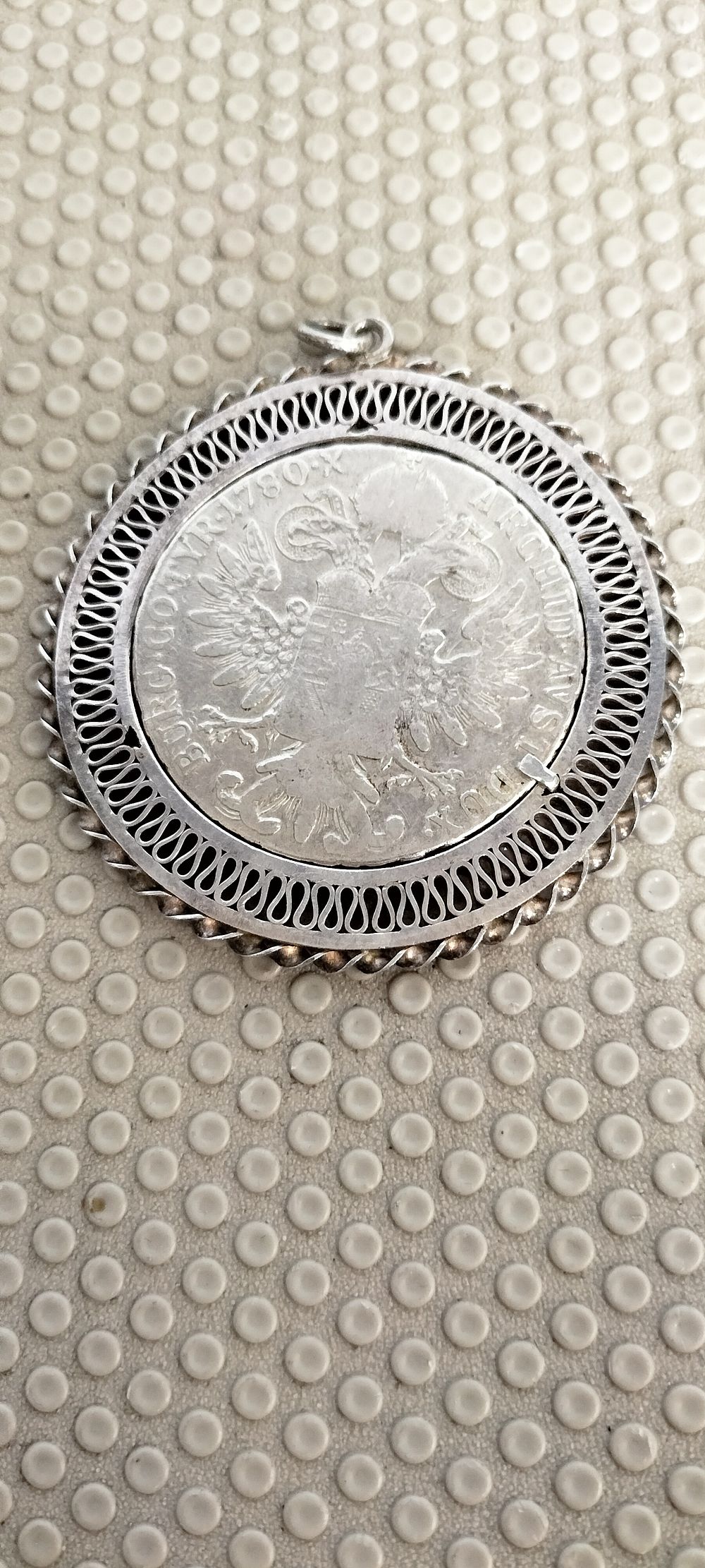 Lot 151 – Silver Maria Theresa Thaler Restrike Coin Pendant