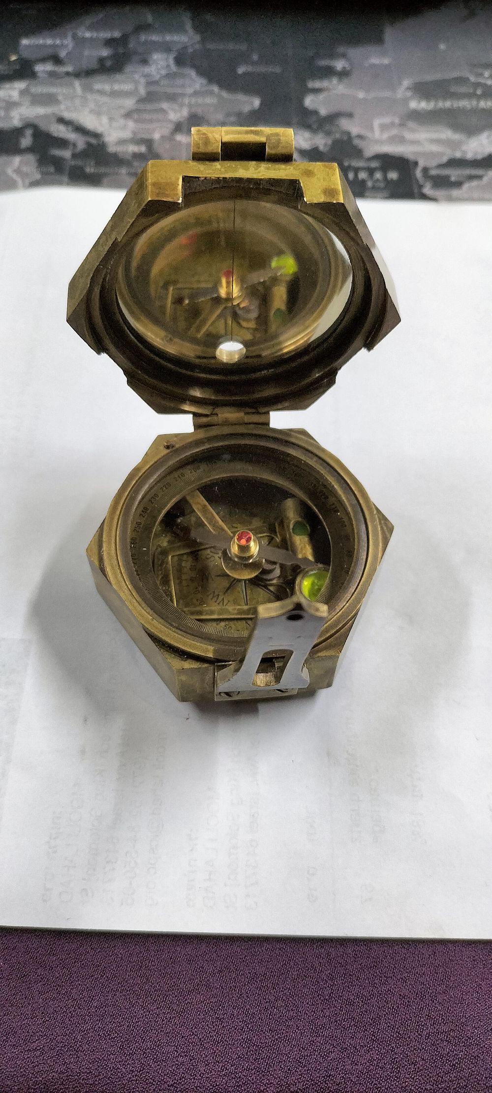 Lot 190 – A Brass Hexagonal Brunton Compass