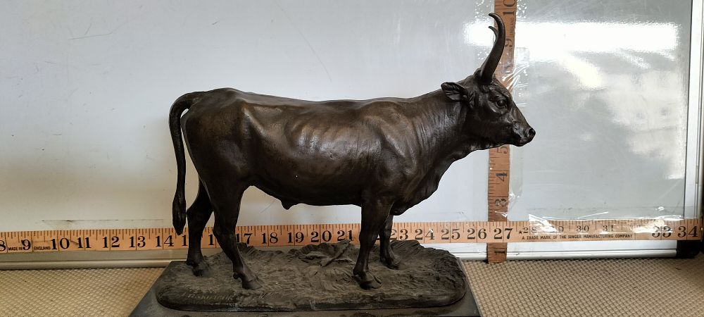 Lot 198 – Isidore Jules Bonheur, A Bronze Model of a Long-Horned Bull