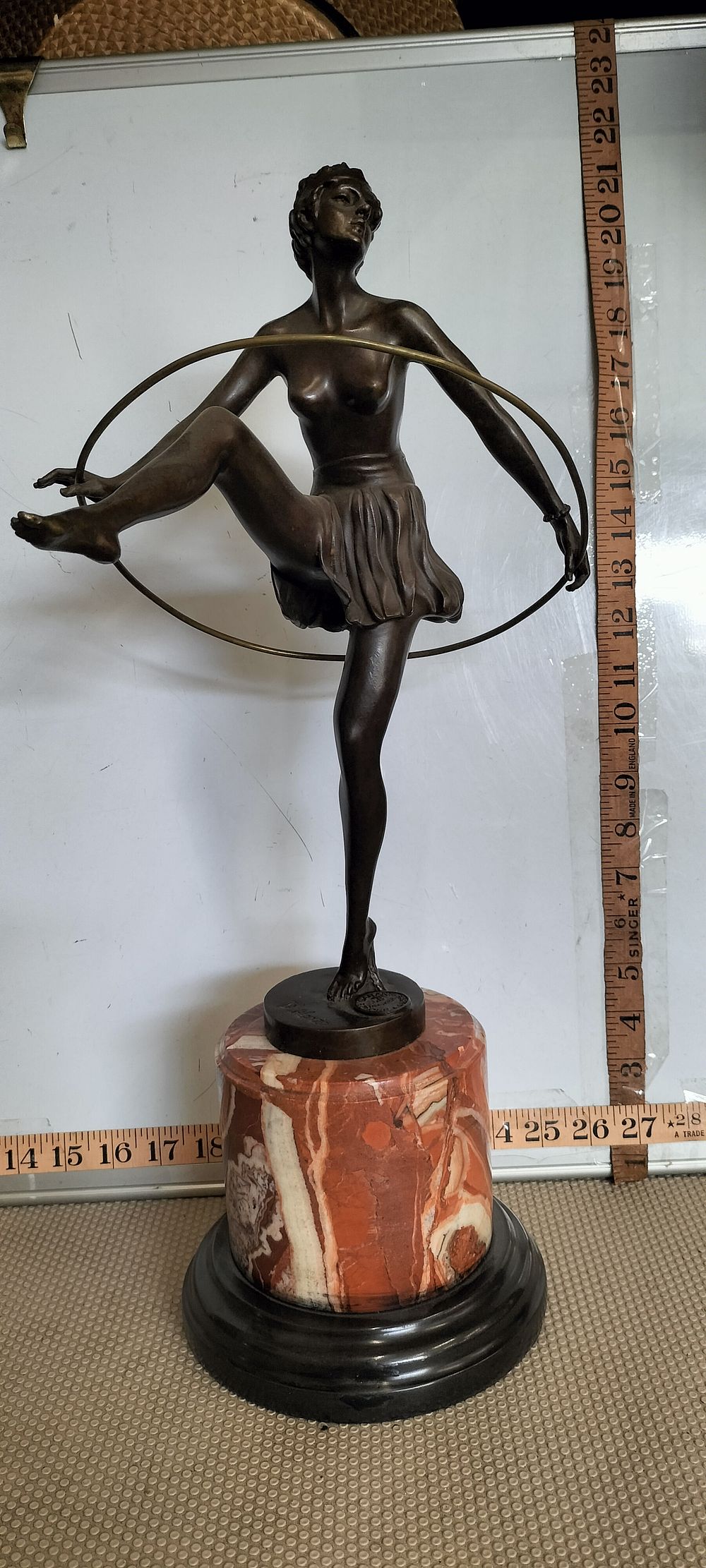 Lot 199 – A Bronze Dominique Alonzo Art Deco Hoop Dancer Sculpture