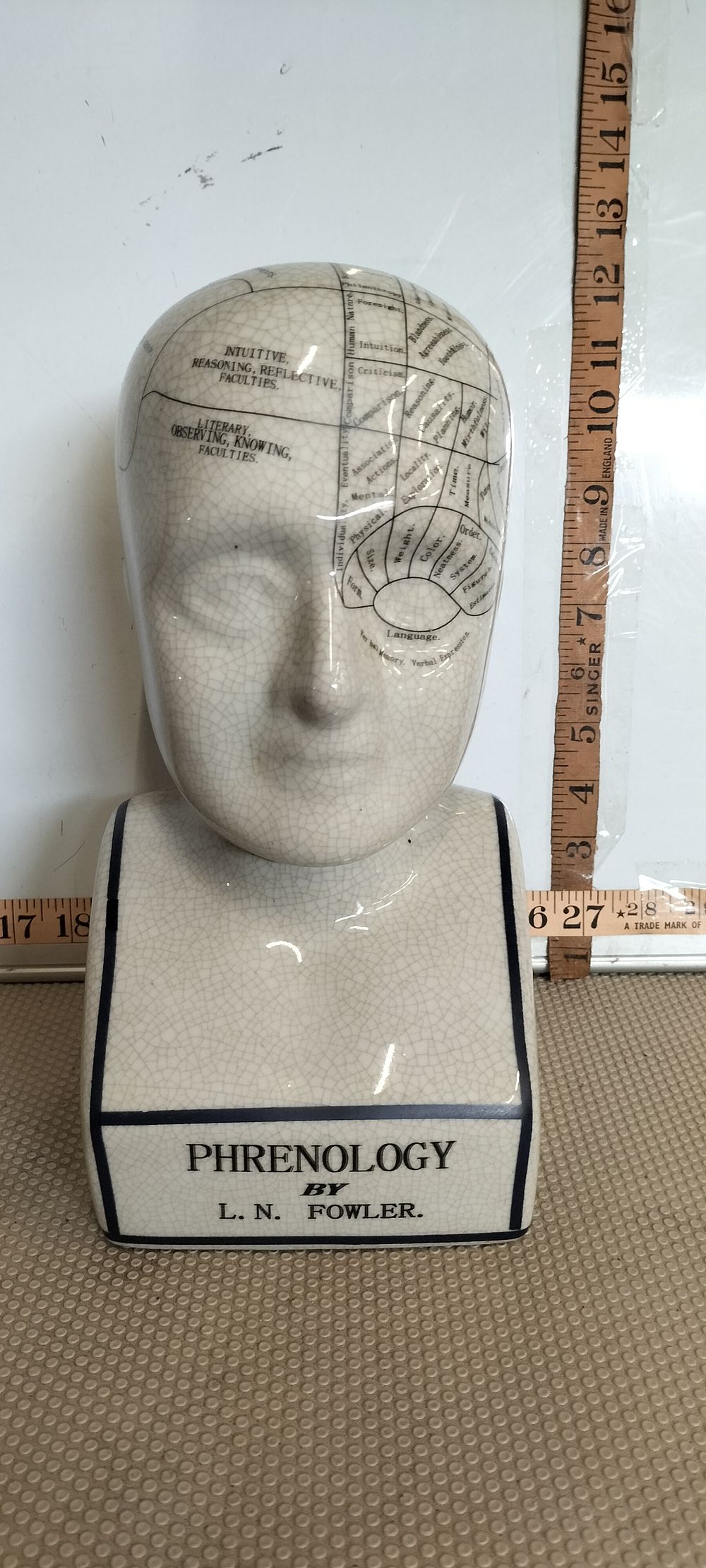 Lot 213 – A Ceramic L.N. Fowler Phrenology Bust