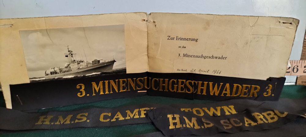 Lot 230 – A Silk and Paper Cold War Naval Cap Tally and Ephemera Collection