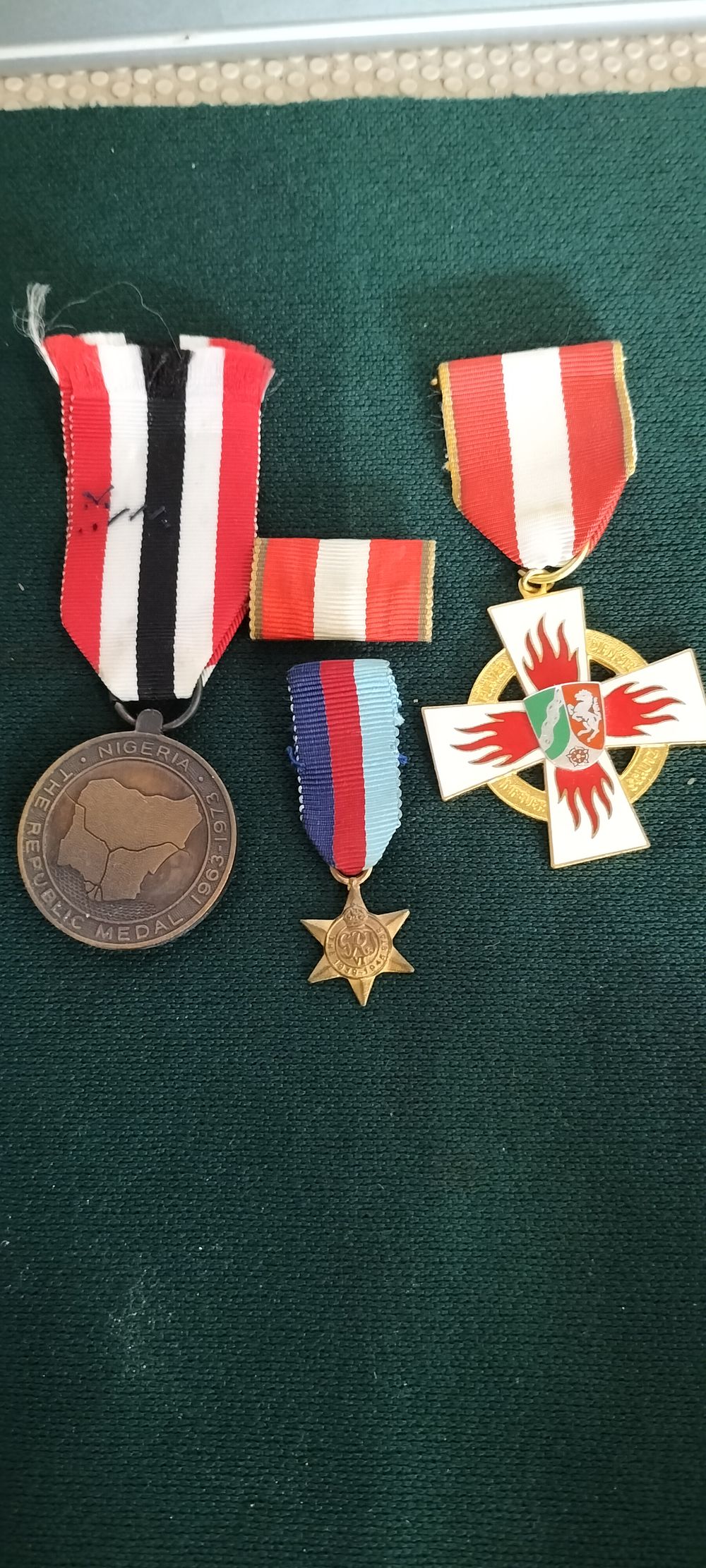 Lot 231 – A Group of Bronze Gold coloured and Enamel Medals and a Ribbon Bar