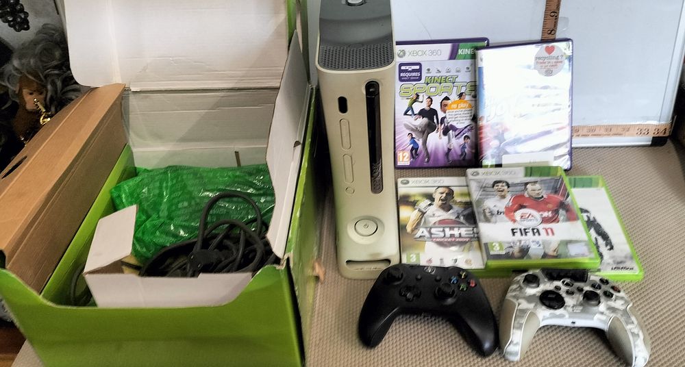 Lot 238 – A Plastic Microsoft Xbox 360 Console Bundle
